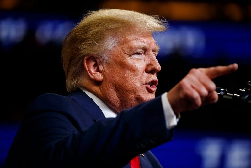 President Donald Trump speaks during his re-election kickoff rally at the Amway Center in Orlando, Fla. Trump declared Thursday that "Iran made a very big mistake" in shooting down a U.S. drone.