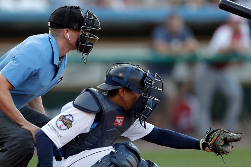 Home plate umpire during Atlantic League All-Star minor league baseball game