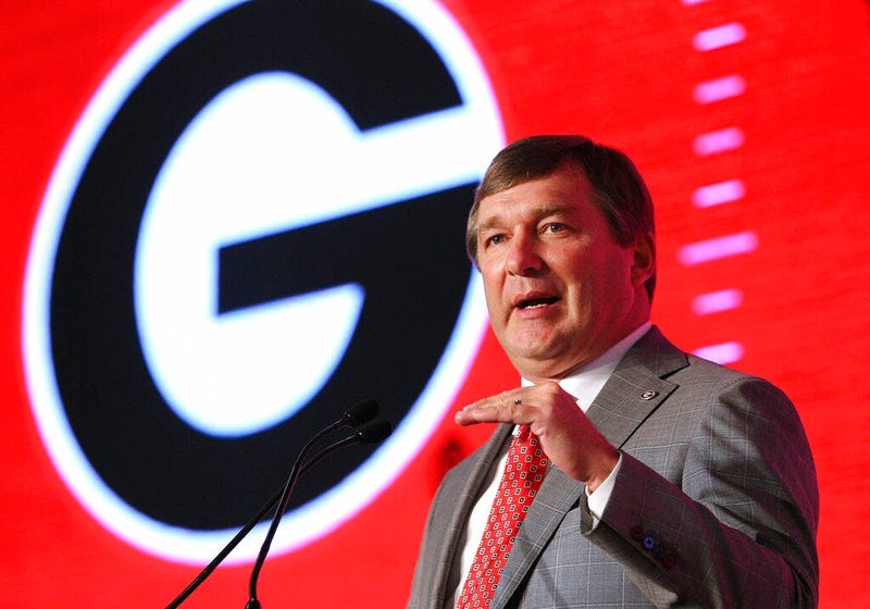 Georgia head coach Kirby Smart holds his press conference at the Hyatt Regency Birmingham-Wynfrey Hotel during SEC Media Days on Tuesday, July 16, 2019, in Birmingham.