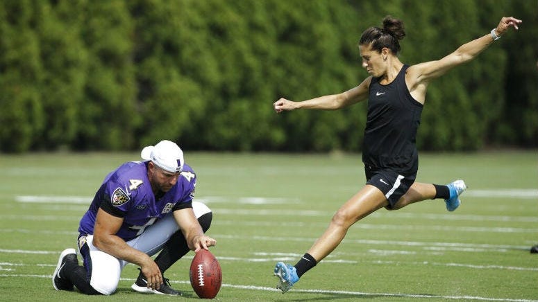 Career change for Carli Lloyd? How about the NFL?