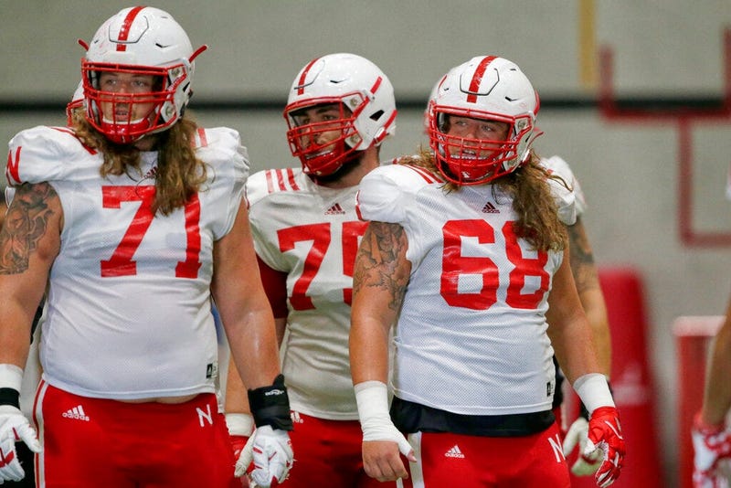 Nebraska' Matt Farniok (71) and his brother Will Farniok