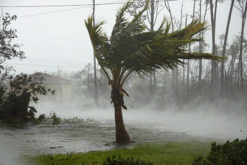 A road is flooded during the passing of Hurricane Dorian in Freeport, Grand Bahama, Bahamas, 