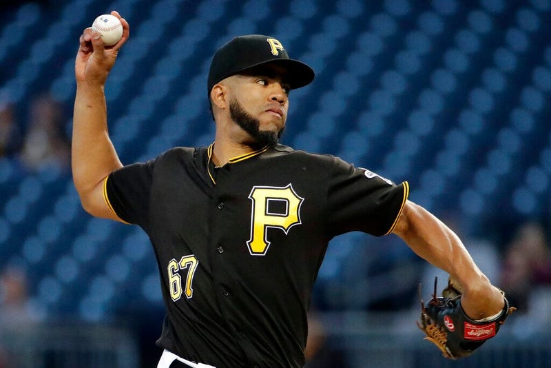 Pittsburgh Pirates starting pitcher Dario Agrazal delivers during the first inning of the team's baseball game against the Seattle Mariners in Pittsburgh, Wednesday, Sept. 18, 2019.