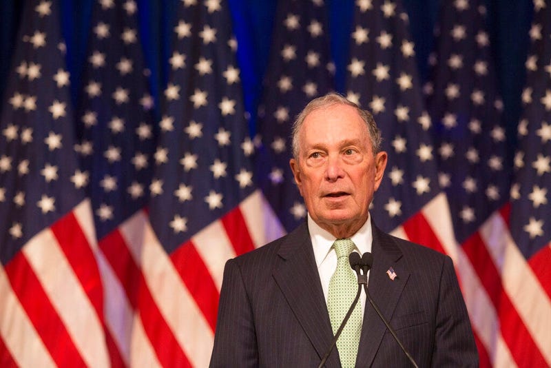 Democratic Presidential candidate, Michael Bloomberg during remarks to the media at the Hilton Hotel on his first campaign stop in Norfolk, Va. Monday, Nov. 25, 2019.