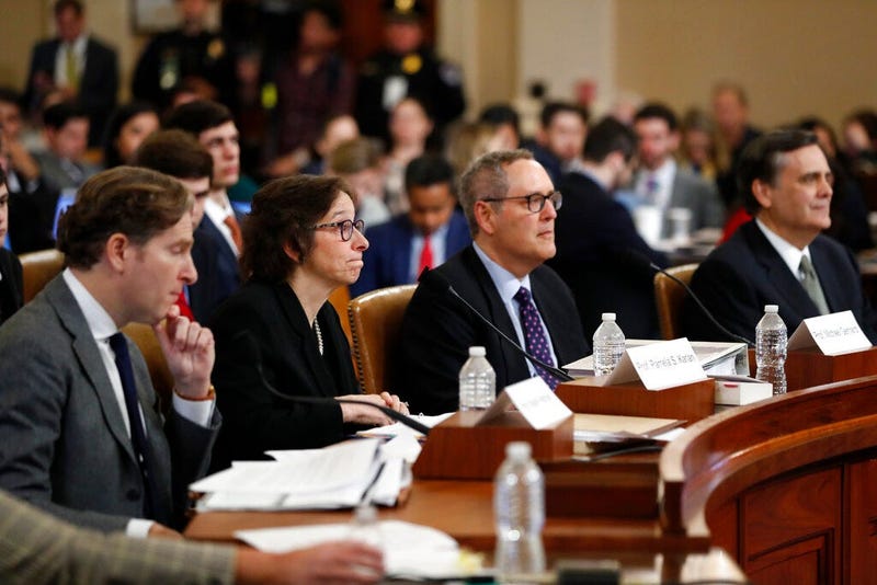 From left, Constitutional law experts, Harvard Law School professor Noah Feldman, Stanford Law School professor Pamela Karlan, University of North Carolina Law School professor Michael Gerhardt and George Washington University Law School professor Jonatha