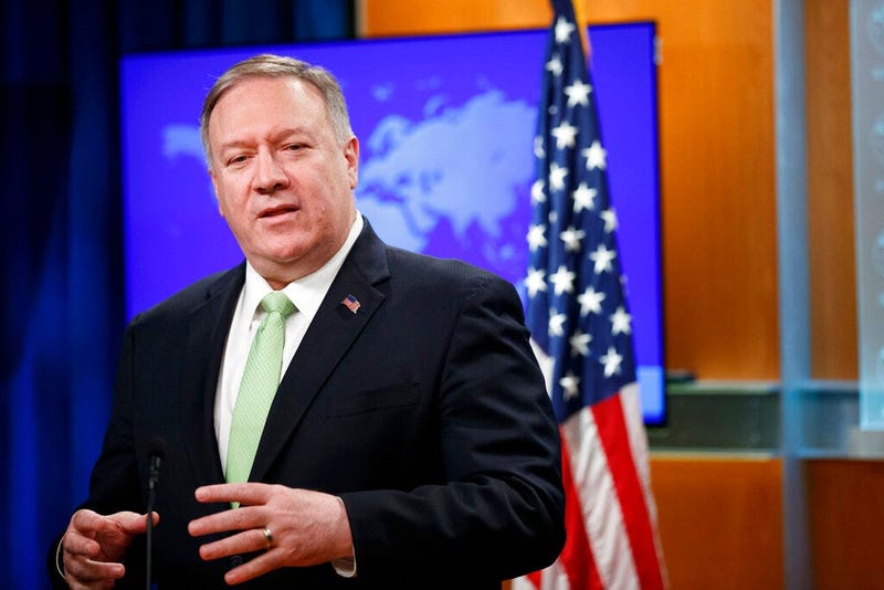 Secretary of State Mike Pompeo speaks during a media availability at the State Department, Wednesday, Dec. 11, 2019, in Washington. 