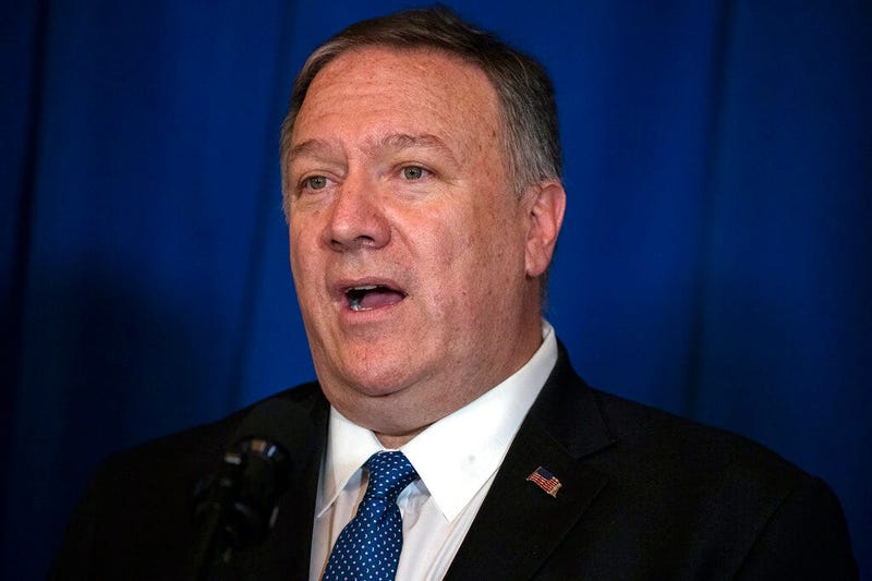 Secretary of State Mike Pompeo delivers a statement on Iraq and Syria, at President Donald Trump's Mar-a-Lago property, Sunday, Dec. 29, 2019, in Palm Beach, Fla.