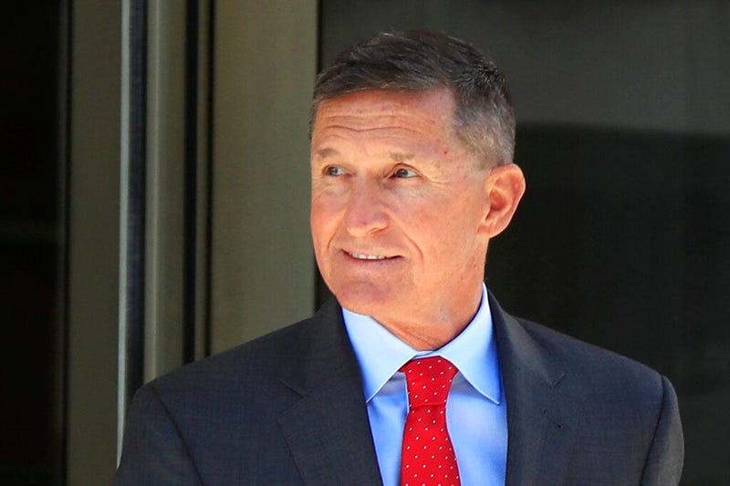 former Trump national security adviser Michael Flynn leaves the federal courthouse in Washington, following a status hearing. (AP Photo/Manuel Balce Ceneta, File)