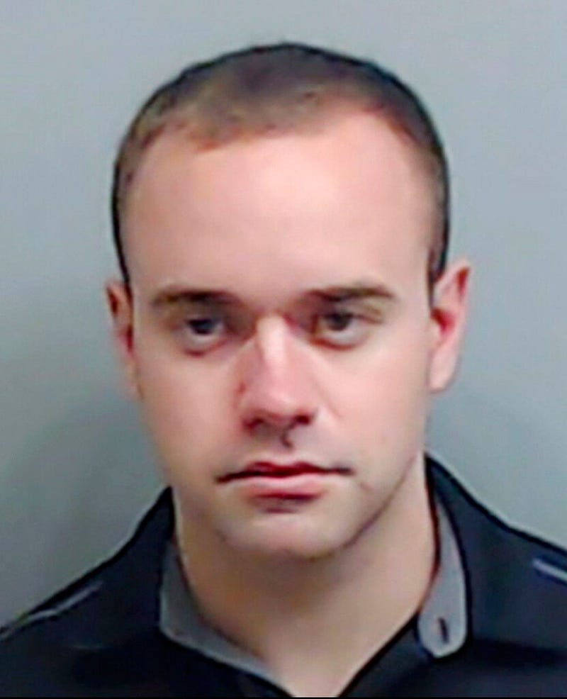 In this booking photo made available Thursday, June 18, 2020 by the Fulton County, Ga., Sheriff's Office, shows Atlanta Police Officer Garrett Rolfe. (Fulton County Sheriff's Office via AP)