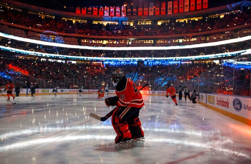 Edmonton Oilers goalie Mike Smith