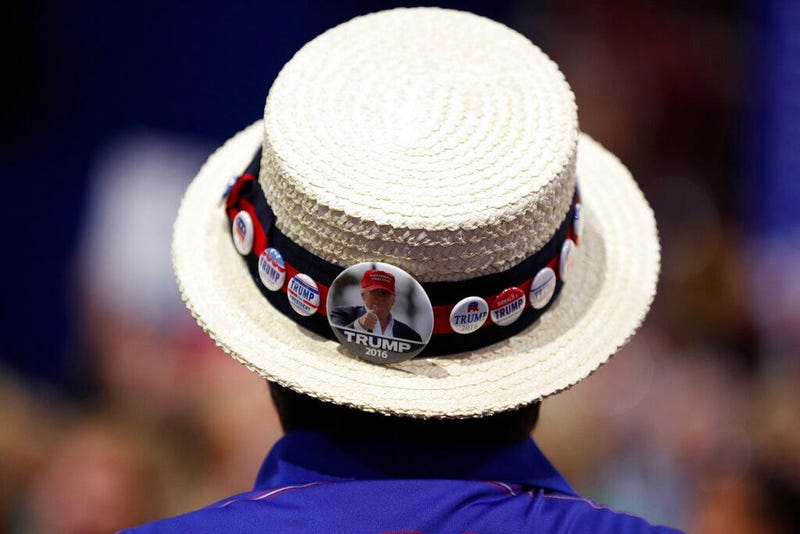 Delegate shows off support for Republican Presidential Candidate Donald Trump during the third day session of the Republican National Convention in Cleveland. North Carolina (AP)