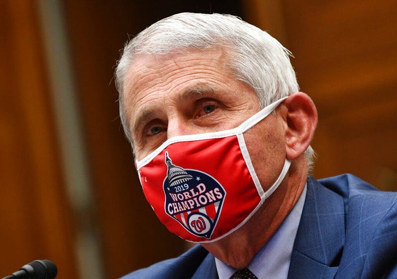 Dr. Anthony Fauci, director of the National Institute for Allergy and Infectious Diseases, testifies before a House Select Subcommittee hearing on the coronavirus on Capitol Hill in Washington. (AP)