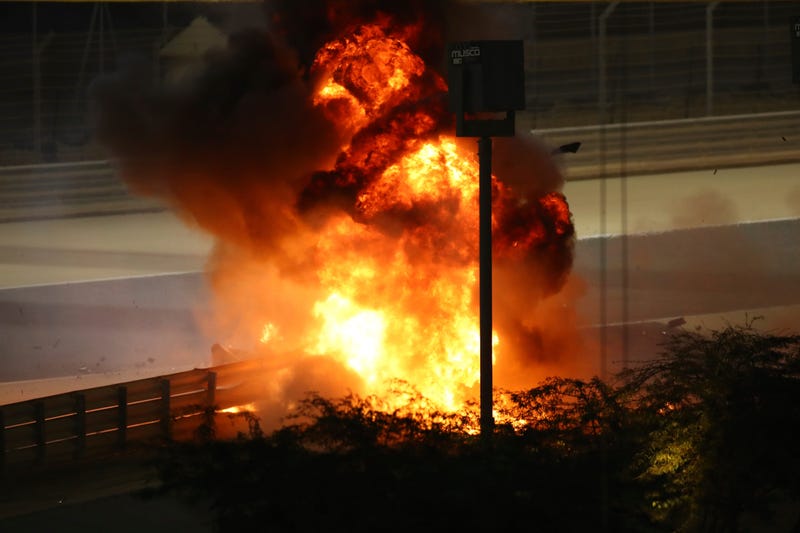 Formula 1 Grosjean Crash