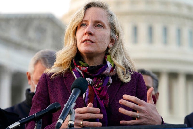 Rep. Abigail Spanberger, D-Va., speaks during a news conference with the Problem Solvers Caucus about the expected passage of the emergency COVID-19 relief bill, Monday, Dec. 21, 2020, on Capitol Hill in Washington. (AP Photo/Jacquelyn Martin)