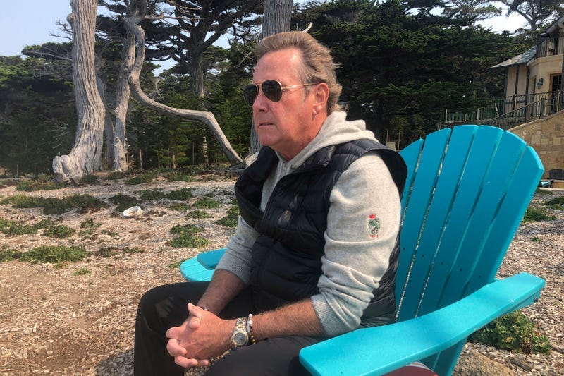 Jack Grandcolas, who lost his pregnant wife on United Flight 93, sits and looks out at the ocean near his home in Pebble Beach, Calif., Aug. 18, 2021. Twenty years later, Grandcolas still remembers waking up at 7:03 that morning. He looked at the clock, then out the window where an image in the sky caught his eye — a fleeting vision that looked like an angel ascending. He didn't know it yet, but that was the moment his life changed.