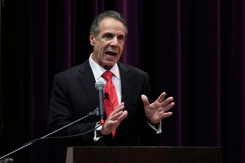 Former New York Gov. Andrew Cuomo speaks during the New York City Mayoral Candidates Forum at Medgar Evers College Wednesday, April 23, 2025, in New York
