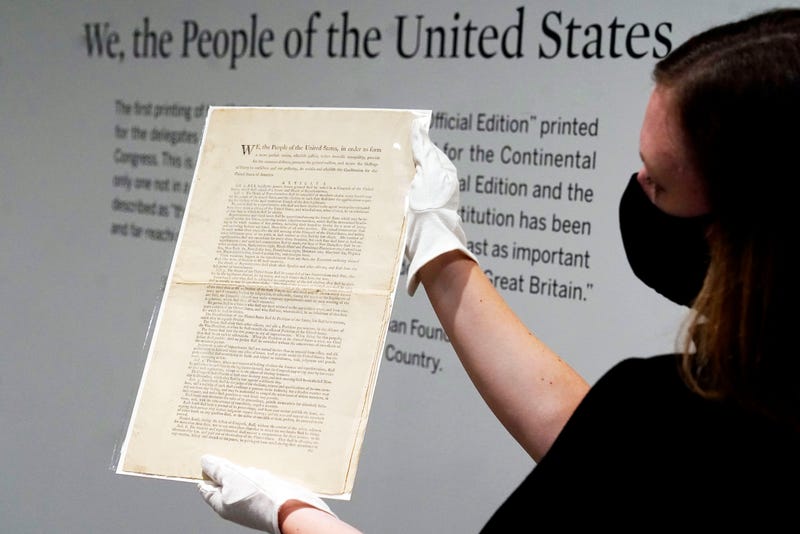 U.S. Constitution copy to visit Dallas before being sold by Sotheby's