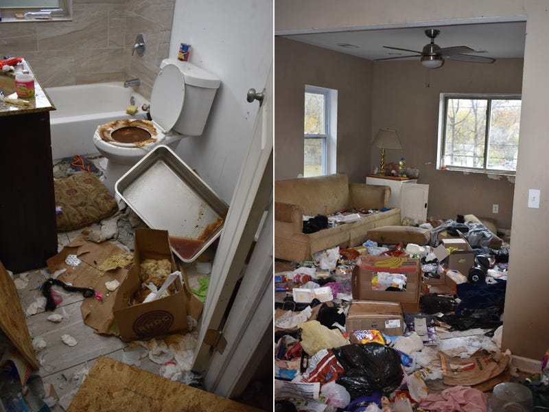 Mess found in the apartment last Friday.