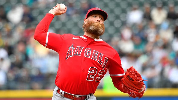 Angels reliever Archie Bradley fractured right elbow during brawl vs. Mariners