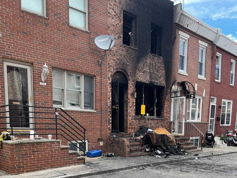 Shot of a burned-out South Philadelphia home.