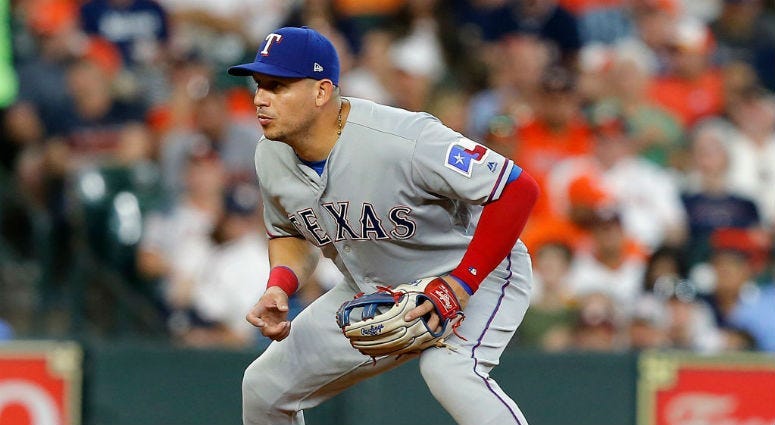 Asdrubal Cabrera playing for the Texas Rangers
