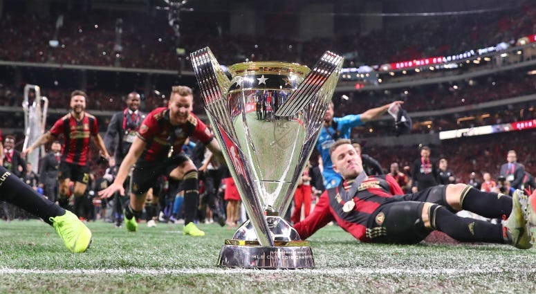 Atlanta United celebrate winning MLS Cup