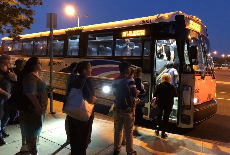 The suspension of New Jersey Transit's Atlantic City Rail Line has begun. Regular riders are finding alternatives, like an express shuttle from Lindenwold to Atlantic City. 