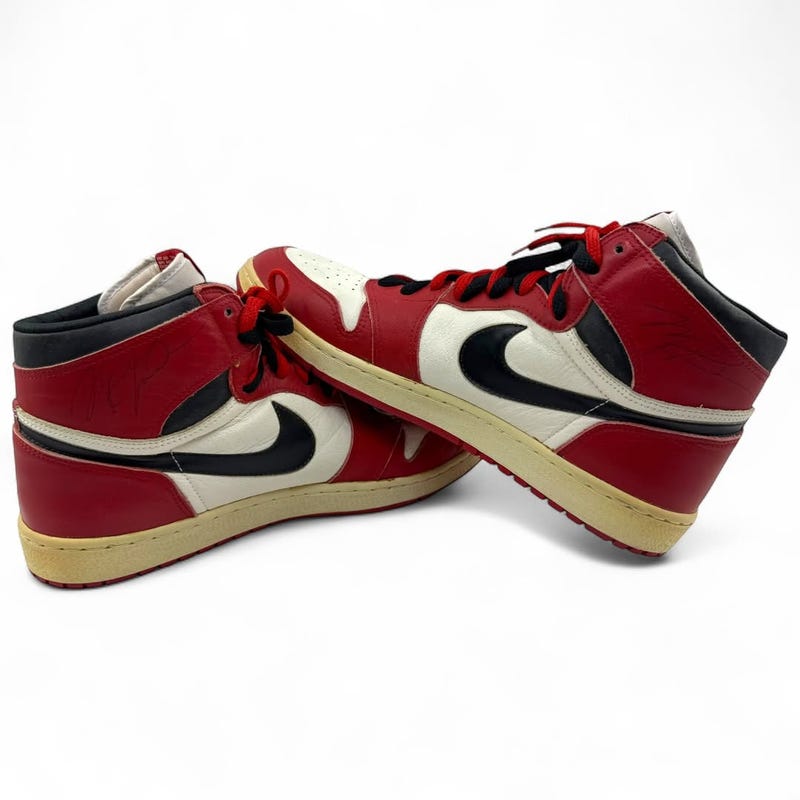 Historic Michael Jordan Game-Worn Air Jordan 1s from Legendary Bulls-Pistons Rivalry Game