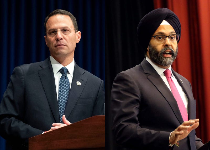 Pennsylvania Attorney General Josh Shapiro and New Jersey Attorney General Gurbir Grewal
