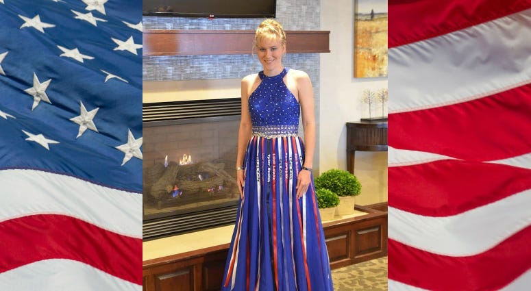 Aubrey Headon's prom dress remembering the fallen Marines of 3/5 was a viral sensation