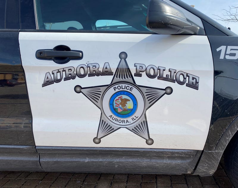 Aurora police SUV door with insignia