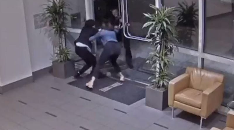 Paneez Kosarianfard on Aug. 14, 2019 tweeted the surveillance footage showing the suspect who attacked her outside of her condo building near the Embarcadero.