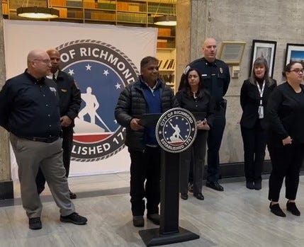 Avula speaking at press conference