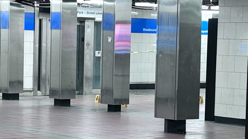Police investigate a shooting on the Market-Frankford Line platform at 15th Street