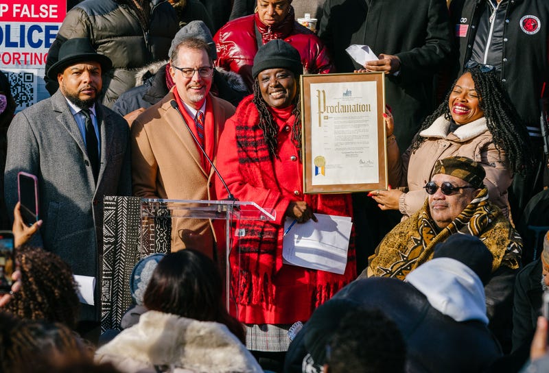 Manhattan Borough President Mark Levine, NY Senator Cordell Clair, CB10 Cicely Harris