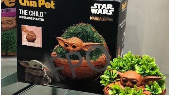 Baby Yoda Chia Pet