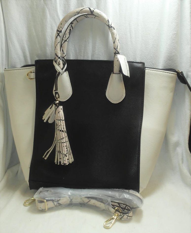 Neiman Marcus Brand Satchel For Sale – Black & White – Adjustable/Removable Strap Included – Brand New/Never Used