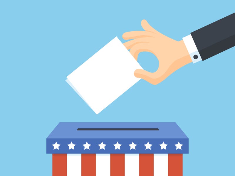 United States of America voting ballot