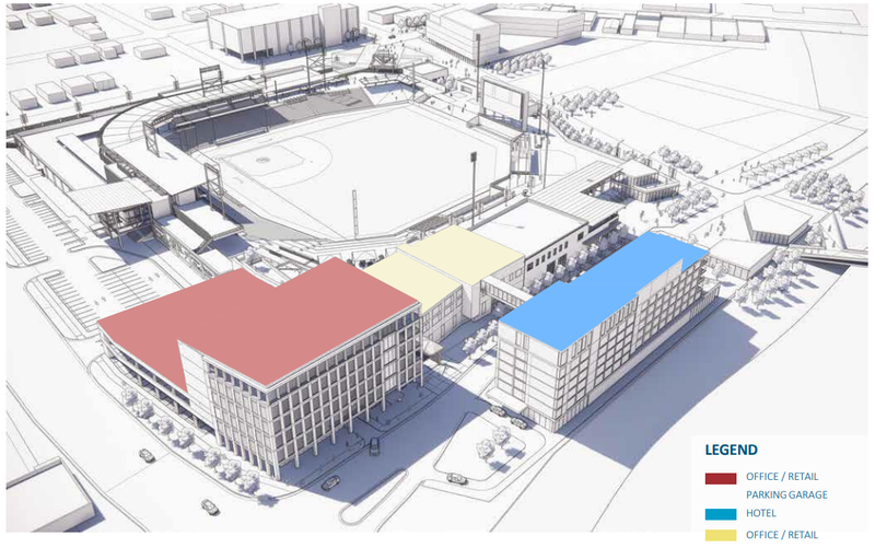Design concept for development near Riverfront Stadium