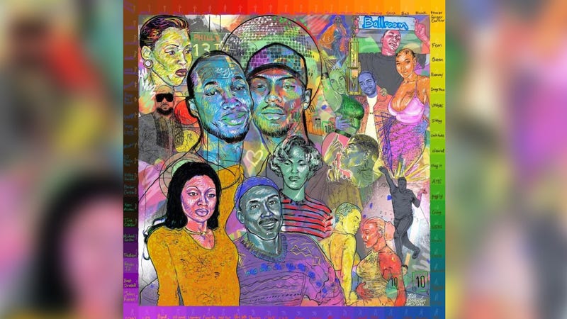 A mural commemorating 30 years of underground ballroom culture.