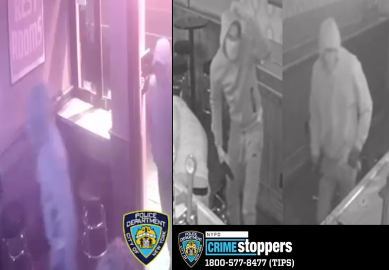Police are searching for two suspects in the robbery early Monday morning on Fifth Avenue in Park Slope