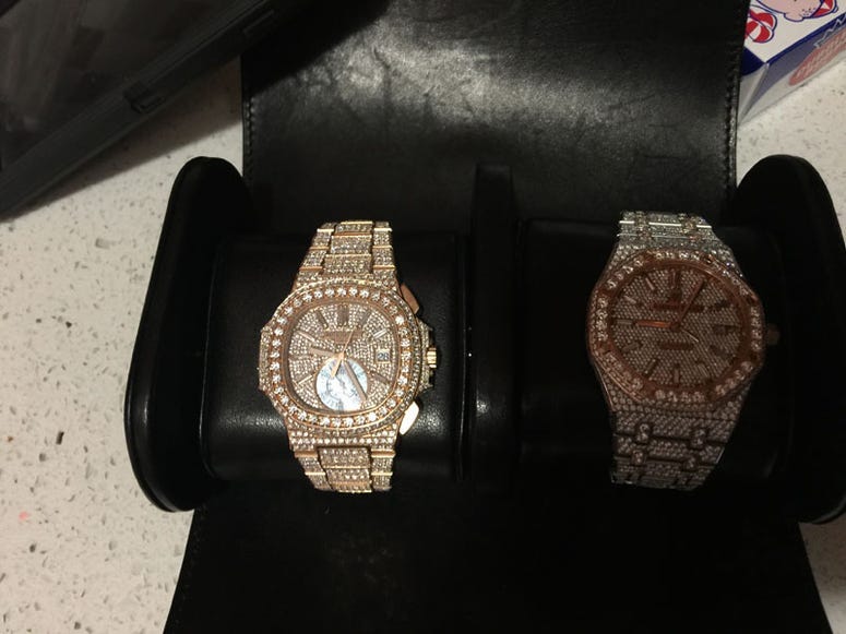 Watches found during Queens drug raid.