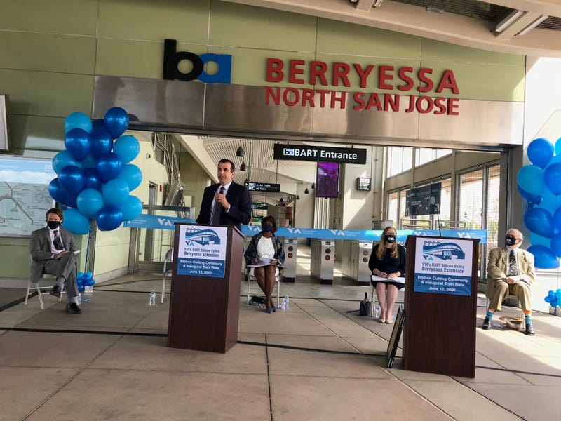 South Bay leaders gather to celebrate the opening of BART service to San Jose