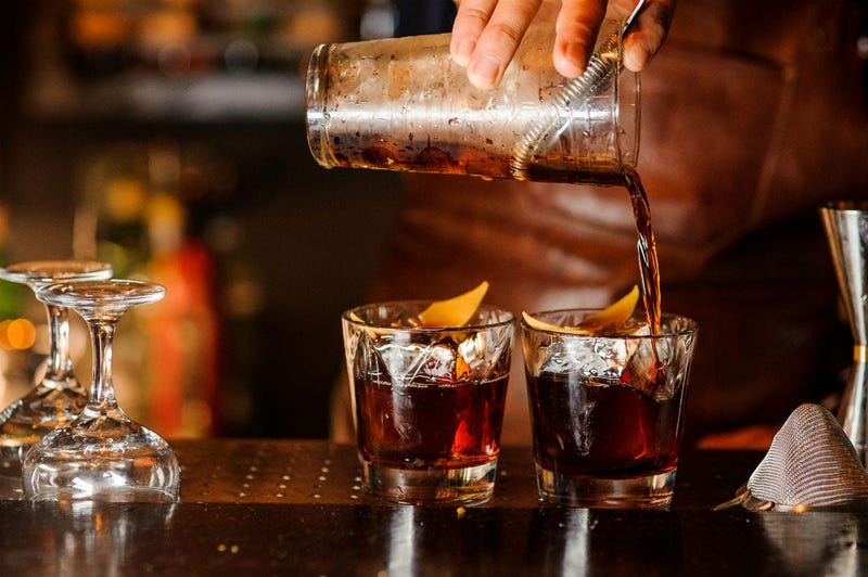bartender serving drinks