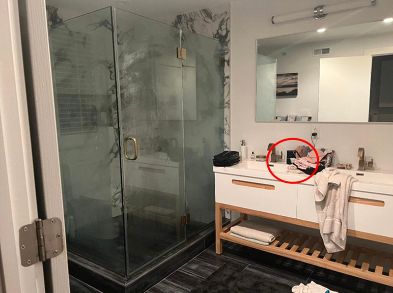 hidden spy camera in bathroom