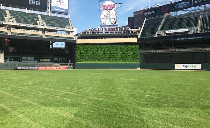 The new batters eye at Target Field
