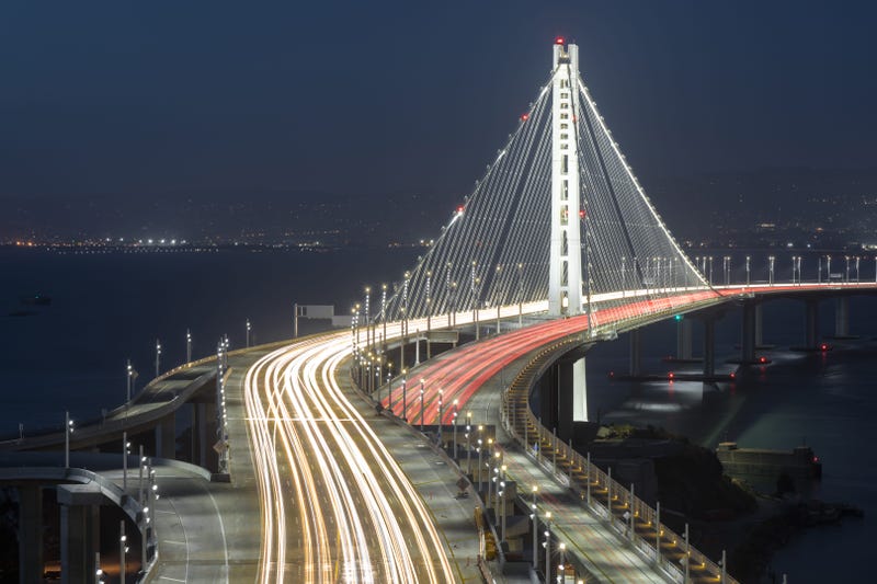 San Francisco-Oakland Bay Bridge  Eastern Span At Night 