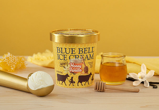 New Honey Vanilla Ice Cream arrives in stores beginning today
