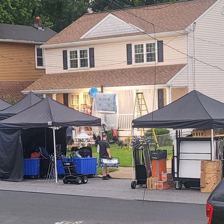 Pat DiCrecchio's neighborhood was transformed into "Hollywood" set for five days last summer.