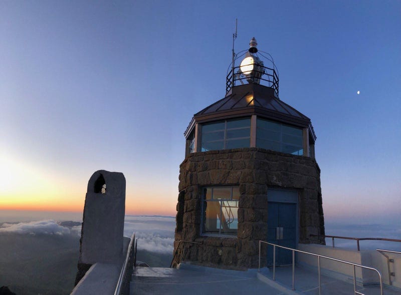 The beacon is lit high atop Mount Diablo to honor frontline workers during the coronavirus crisis.
